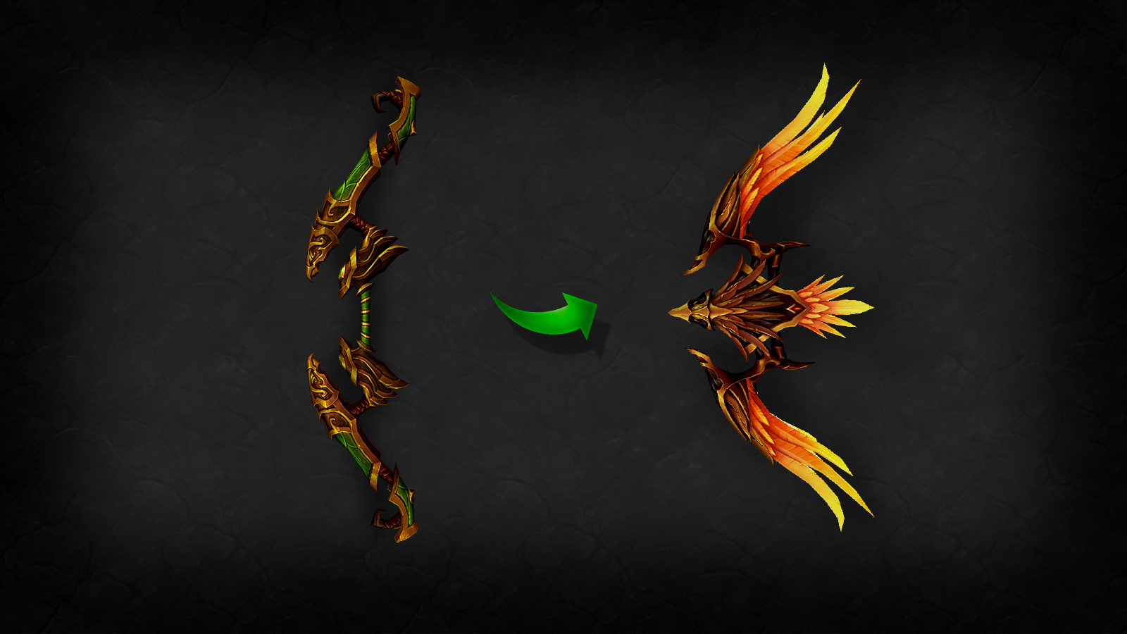 demon hunter 2 hand bow and quiver